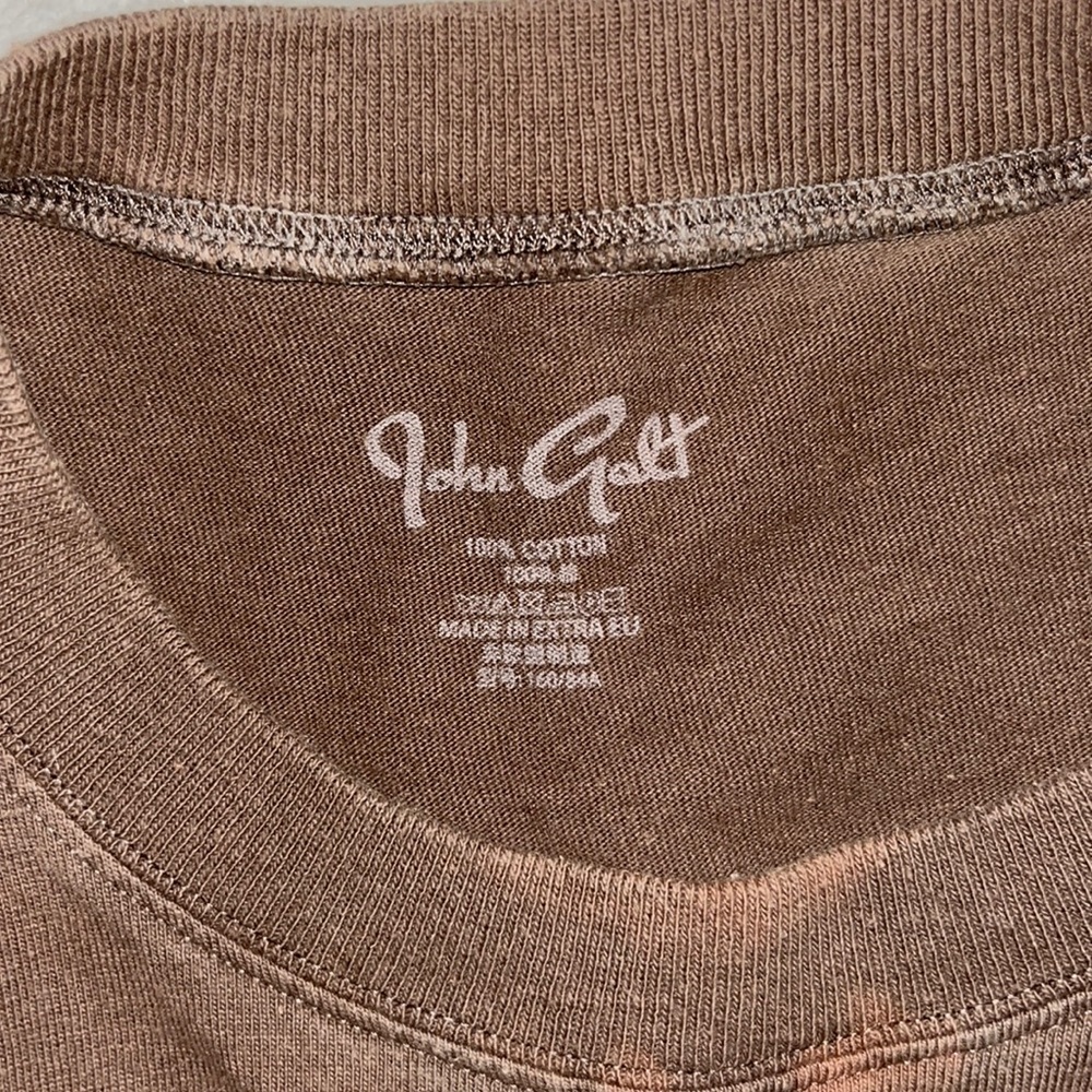 John Galt Brown New York Cropped Tee